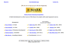 Tablet Screenshot of amarkentertainment.com
